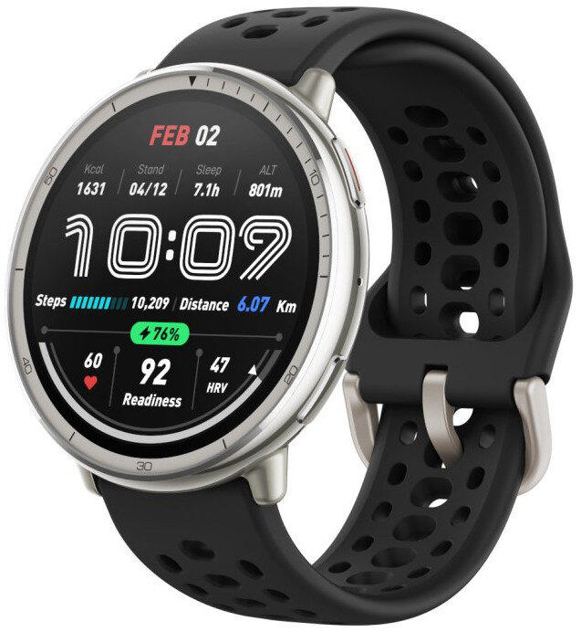 Amazfit Active 2 (Round) Black Sport Silicone Amazfit Active 2 (Round) Black Sport Silicone - Amazfit