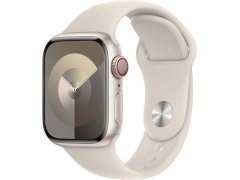 Apple Apple Watch Series 9 Cellular 41mm Hvězdně bílý hliník s hvězdně bílým sportovním řemínkem - S/M