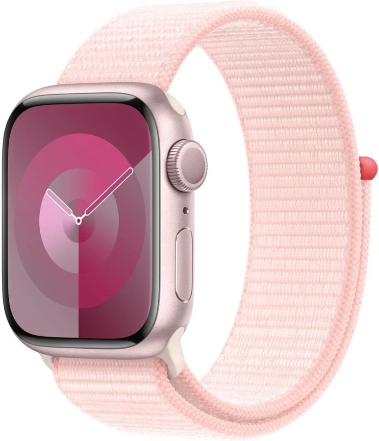 Apple Apple Watch Series 9 41mm Růžový hliník se světle růžovým provlékacím řemínkem - Apple