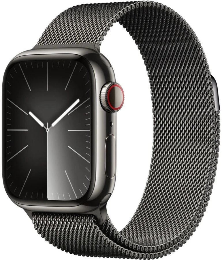 Apple Apple Watch Series 9 Cellular 45mm Grafitová ocel s grafitovým milánským tahem - Apple