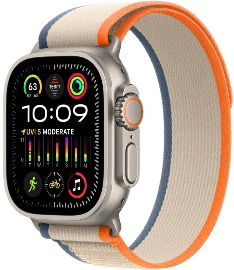 Apple Apple Watch Ultra 2 49mm titanová s oranžovobéžovým trailovým tahem M/L - Apple