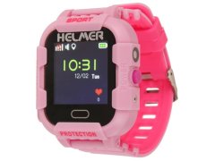 Helmer Chytré dotykové hodinky s GPS lokátorem a fotoaparátem - LK 708 růžové