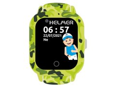Helmer Chytré dotykové hodinky s GPS lokátorem a fotoaparátem - LK 710 4G zelené