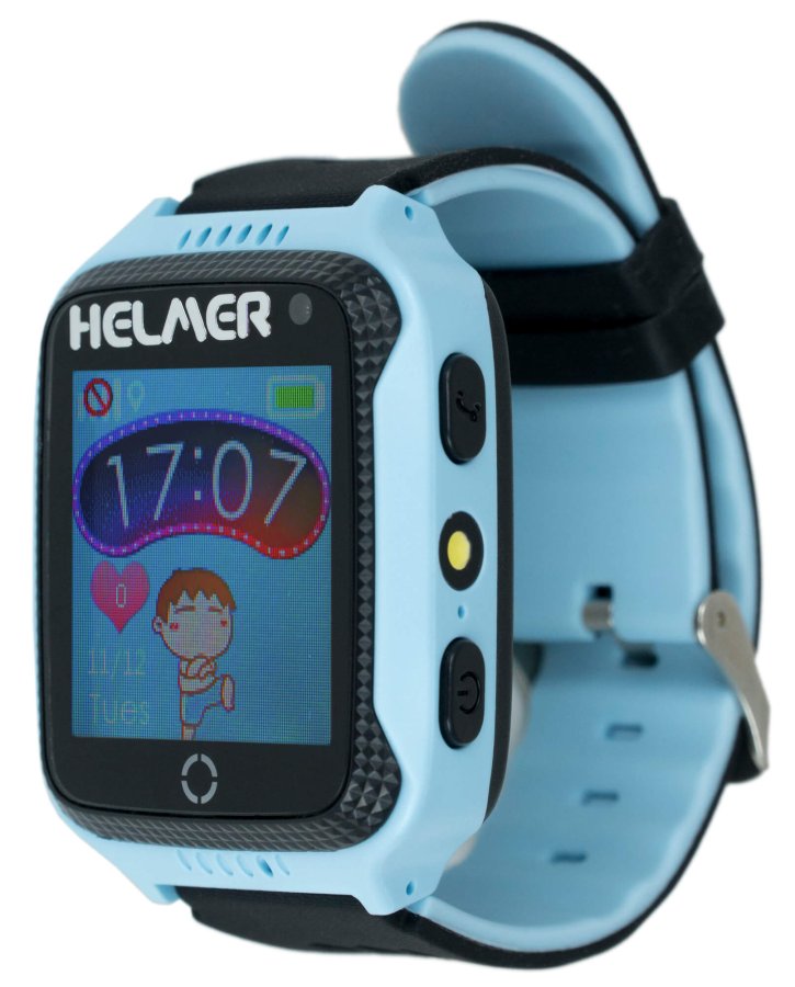 Helmer Chytré dotykové hodinky s GPS lokátorem a fotoaparátem - LK 707 modré - Helmer