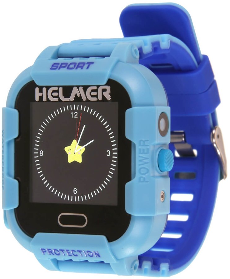 Helmer Chytré dotykové hodinky s GPS lokátorem a fotoaparátem - LK 708 modré - Helmer