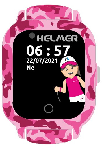 Helmer Chytré dotykové hodinky s GPS lokátorem a fotoaparátem - LK 710 4G růžové - Helmer