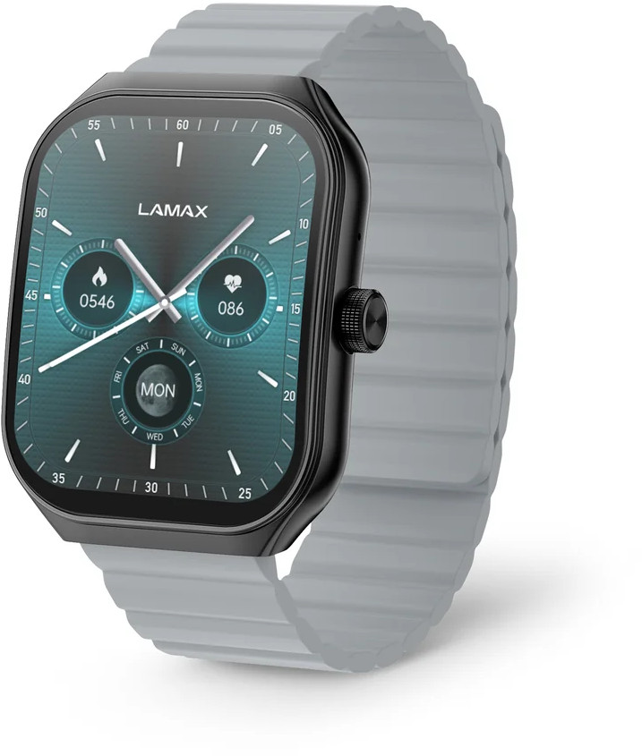 LAMAX Dárkový set Flow AMOLED Black 8596687004506 + náhradní řemínek - LAMAX