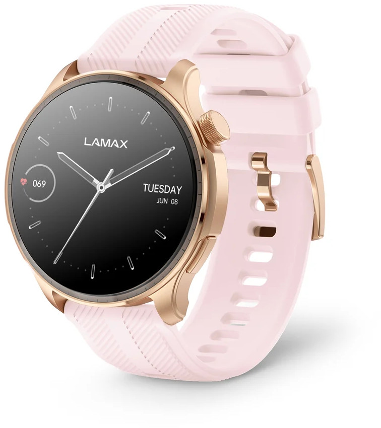 LAMAX Dárkový set Prism AMOLED Rose Gold 8596687004407 + náhradní řemínek - LAMAX