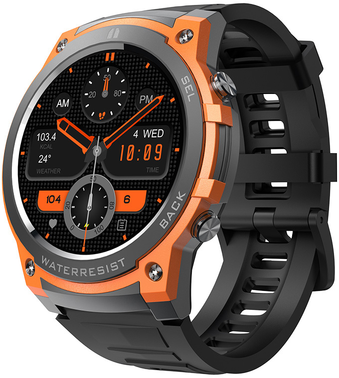 Wotchi AMOLED Smartwatch DM55 – Orange - Black - Wotchi