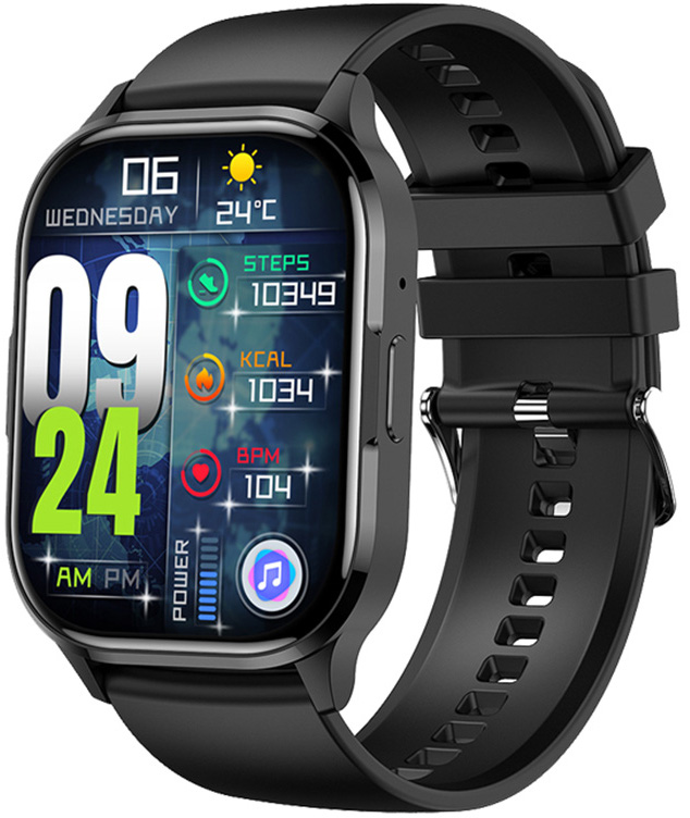 Wotchi AMOLED Smartwatch W21HK – Black - Black - Wotchi